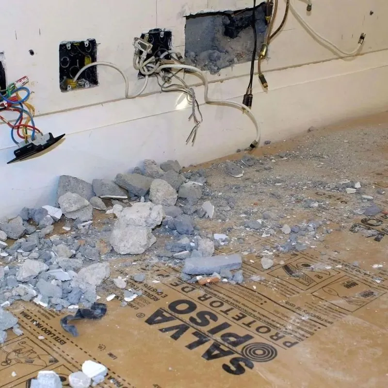 protetor de piso Salva Piso da Salvabras aplicado em obra