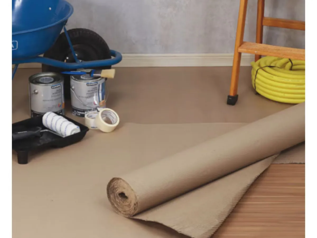 Protetor de piso Papel Ondulado da Papercar aplicado em obra