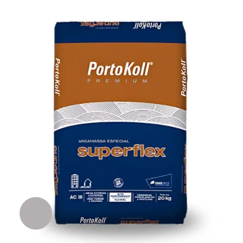 Argamassa AC-III Portokoll Premium Superflex Cinza (Saco 20 kg) - PAREX